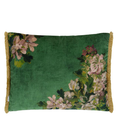 product image for Fleurs D Artistes Velours Vintage Green Cushion By Designers Guild Ccdg1461 3 27