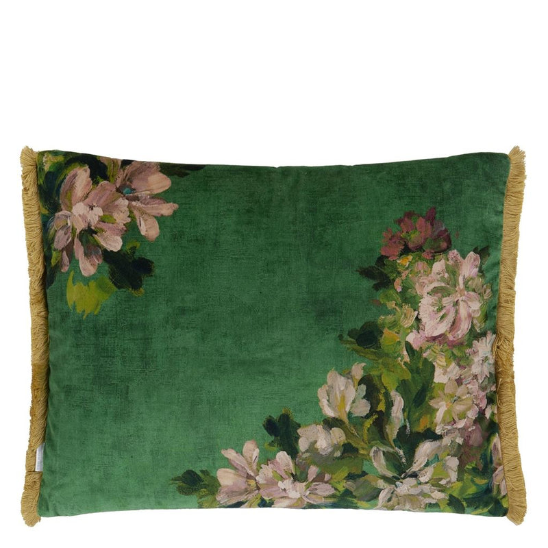 media image for Fleurs D Artistes Velours Vintage Green Cushion By Designers Guild Ccdg1461 3 26