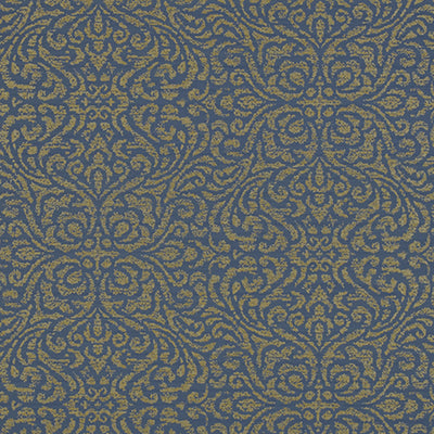 product image of Damask Tribal Wallpaper in Blue/Gold 573
