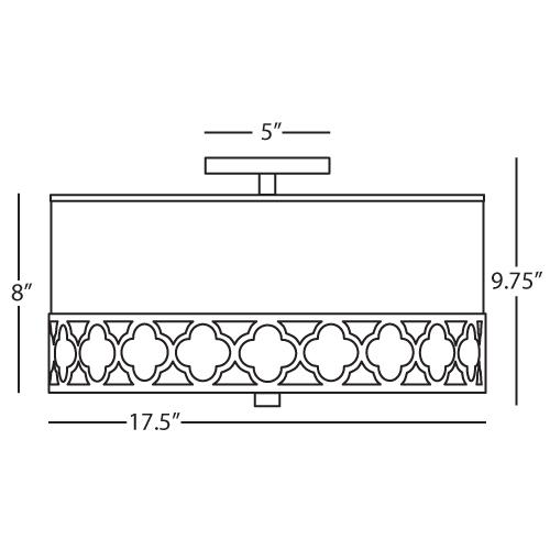 media image for Addison Semi-Flush Mount by Robert Abbey 284