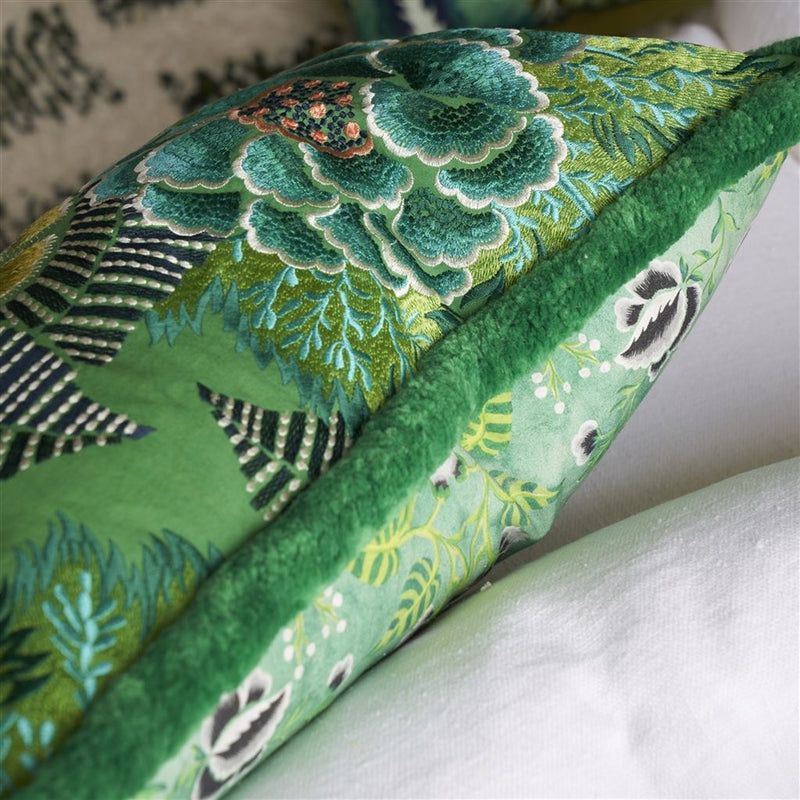 media image for Rose De Damas Embroidered Cushion By Designers Guild Ccdg1469 19 263