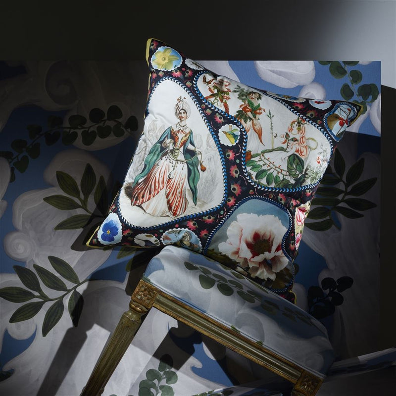 media image for Le Jardin Feerique Multicolore Cushion By Designers Guild Cccl0632 4 216