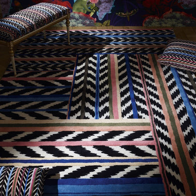 product image for Jaipur Stripe Azur Rugs By Designers Guild Rugcl0358 2 44