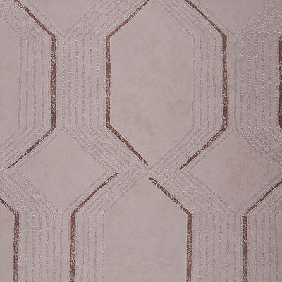 product image of Geometric Ogee Beaded Wallpaper in Plum 563