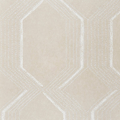 product image of Geometric Ogee Beaded Wallpaper in Pearl Cream 539