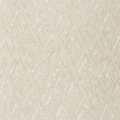 product image of Geo Diamond Modern Wallpaper in Soft Sage Metallic 537