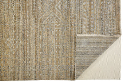 product image for Eckhart Hand Knotted Brown and Gray Rug by BD Fine Fold Image 1 87
