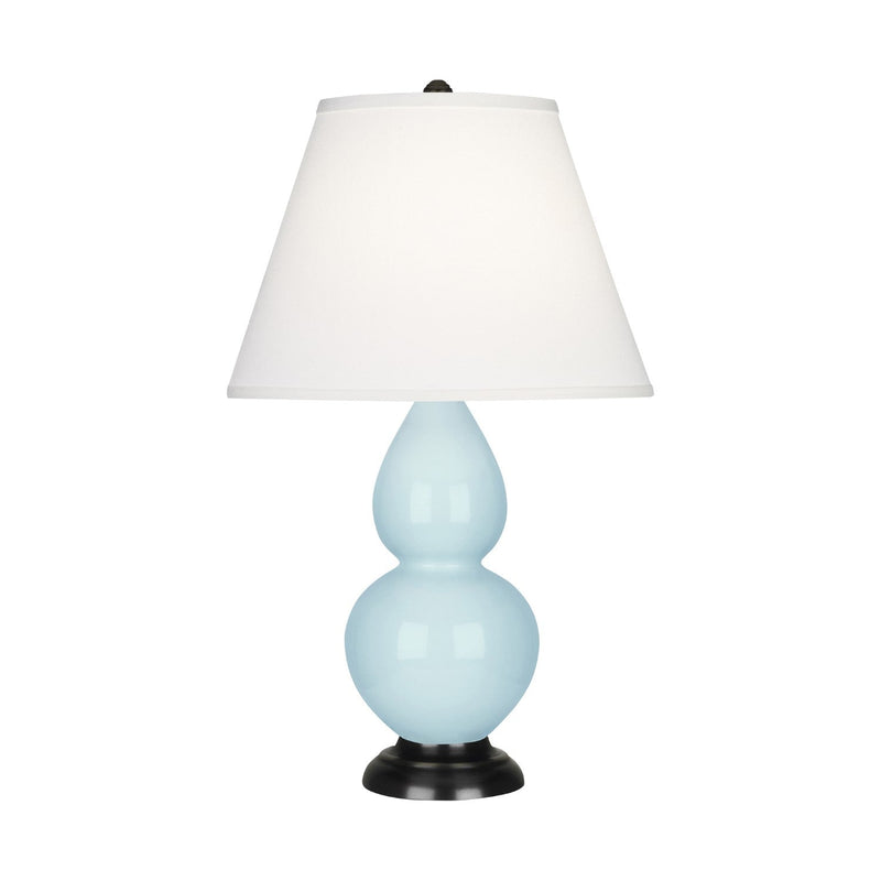 media image for baby blue glazed ceramic double gourd accent lamp by robert abbey ra 1689 4 247