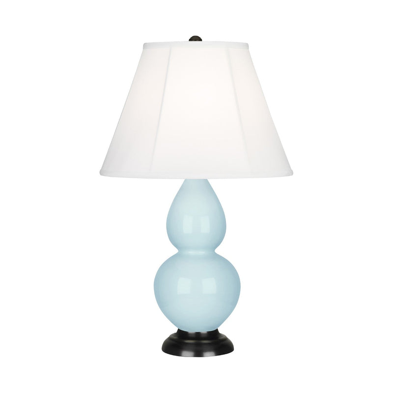 media image for baby blue glazed ceramic double gourd accent lamp by robert abbey ra 1689 3 298