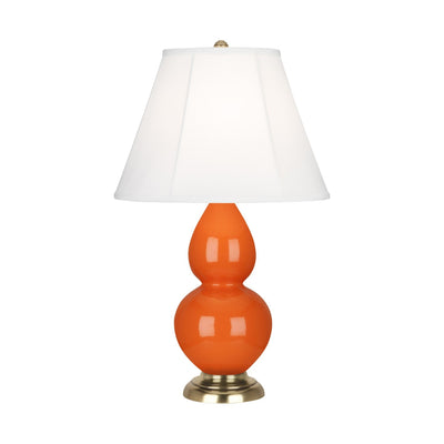 product image for pumpkin glazed ceramic double gourd accent lamp by robert abbey ra 1685 1 0