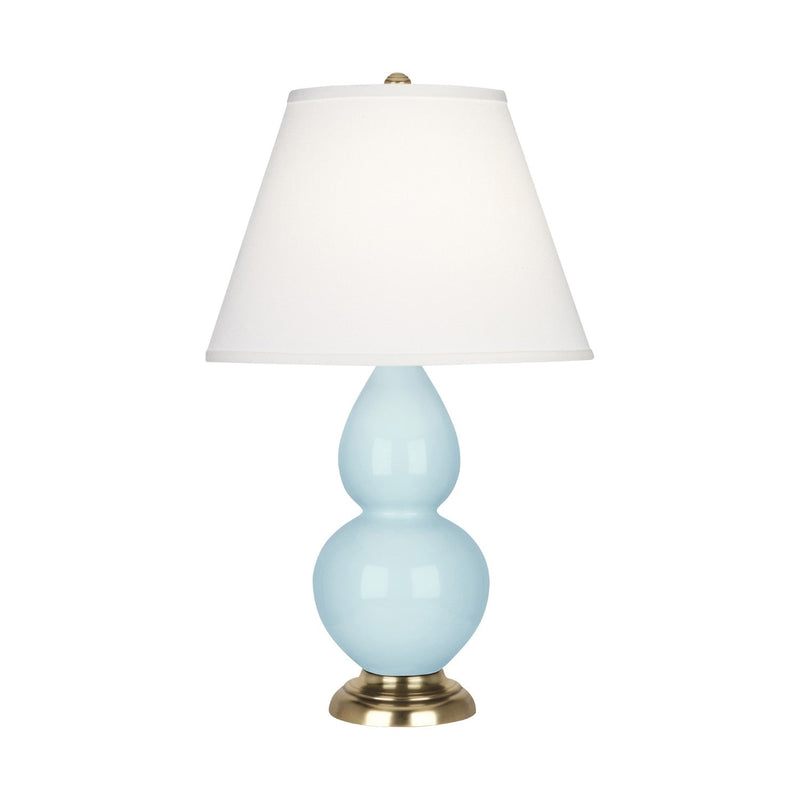 media image for baby blue glazed ceramic double gourd accent lamp by robert abbey ra 1689 2 237