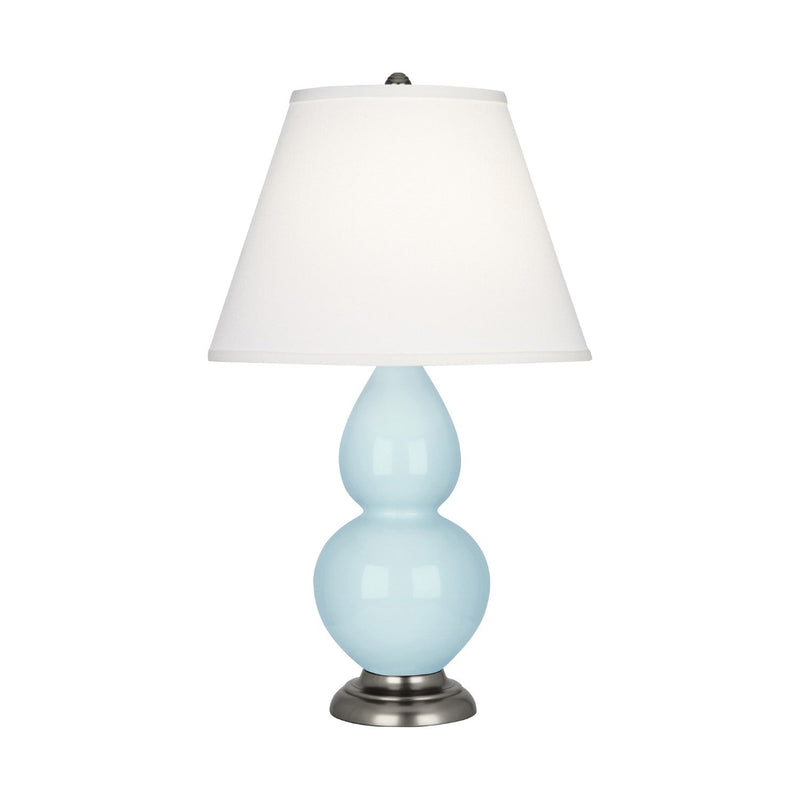 media image for baby blue glazed ceramic double gourd accent lamp by robert abbey ra 1689 6 26