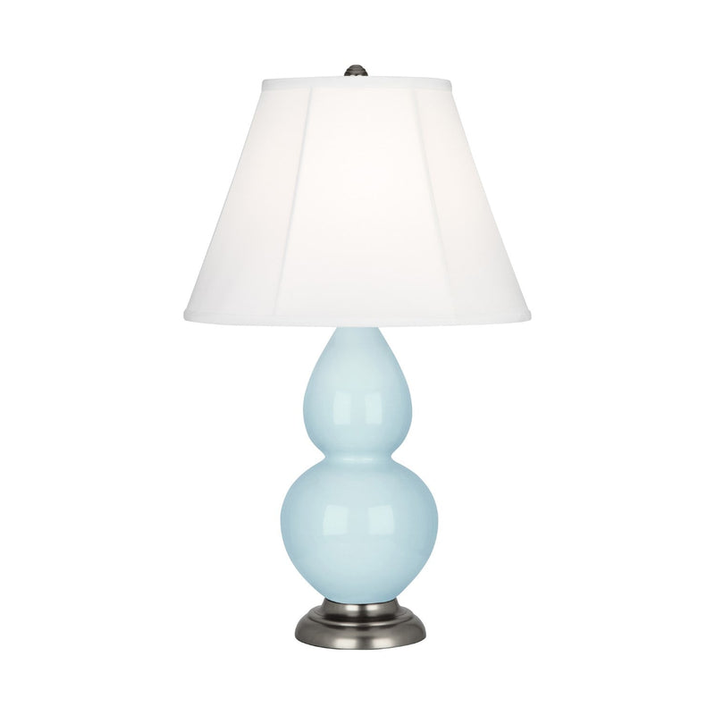 media image for baby blue glazed ceramic double gourd accent lamp by robert abbey ra 1689 5 285
