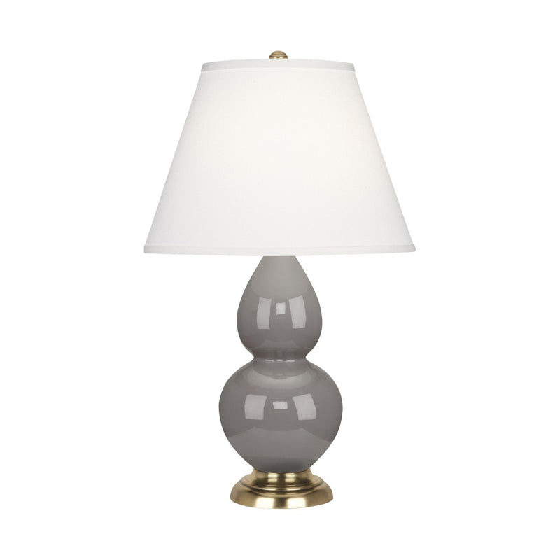 media image for smoky taupe glazed ceramic double gourd accent lamp by robert abbey ra 1768 2 245