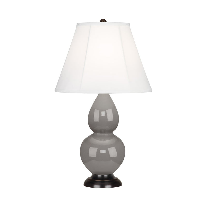 media image for smoky taupe glazed ceramic double gourd accent lamp by robert abbey ra 1768 3 245