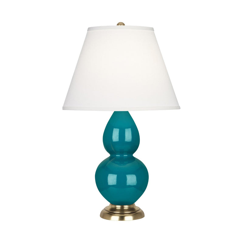 media image for peacock glazed ceramic double gourd accent lamp by robert abbey ra 1771 2 298