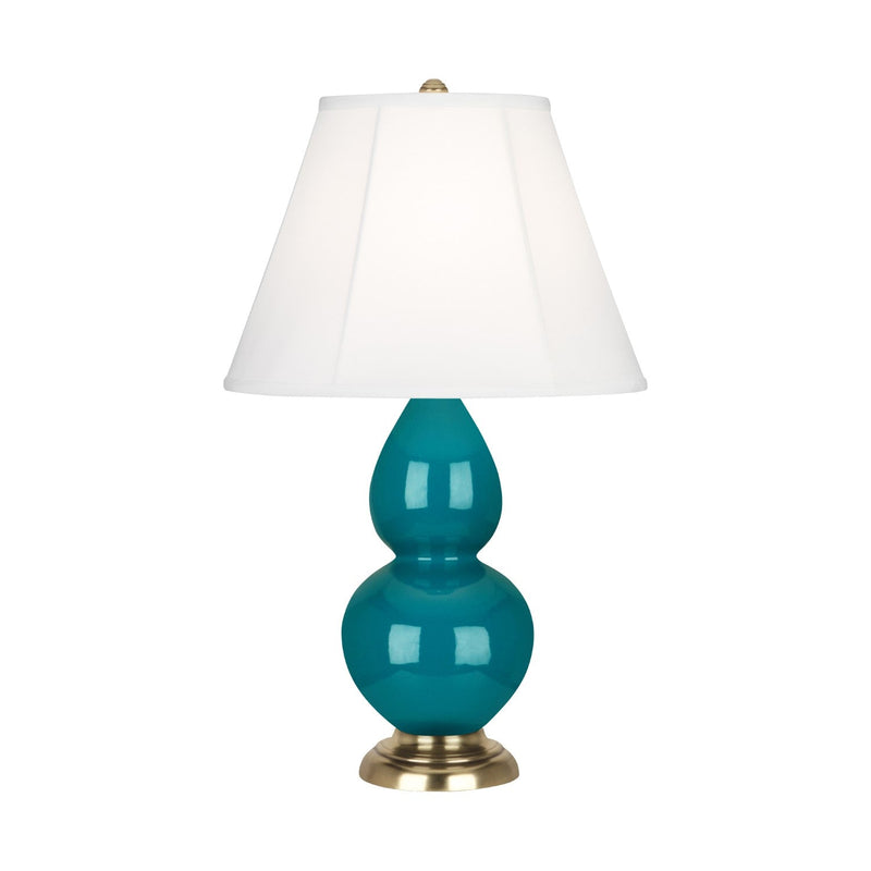 media image for peacock glazed ceramic double gourd accent lamp by robert abbey ra 1771 1 275