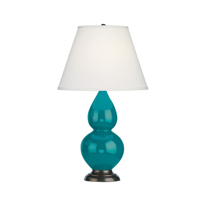 media image for peacock glazed ceramic double gourd accent lamp by robert abbey ra 1771 6 296