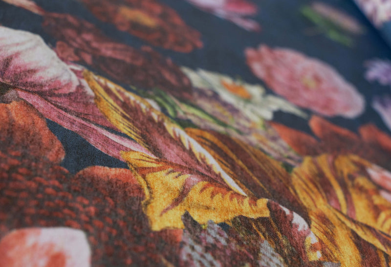 media image for Flower Rain Blueberry Wall Mural from the Tropical Collection by Galerie Wallcoverings 286