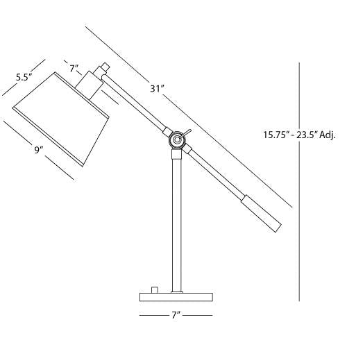 media image for Real Simple Boom Table Lamp by Robert Abbey 297