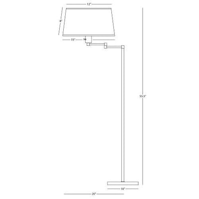 product image for Real Simple Swing Arm Floor Lamp by Robert Abbey 2