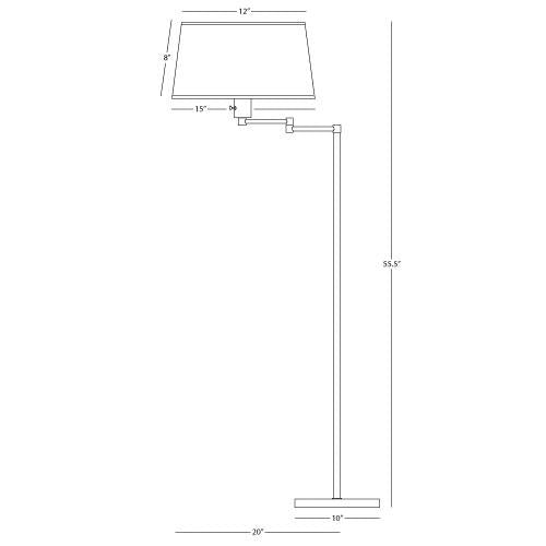 media image for Real Simple Swing Arm Floor Lamp by Robert Abbey 27