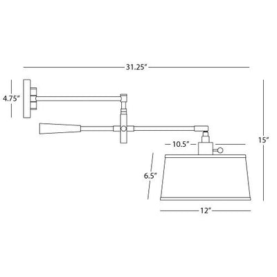 product image for Real Simple Wall Mounted Boom Lamp by Robert Abbey 27
