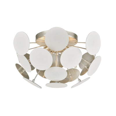 product image of Modish 4-Light Flush Mount in Matte White with White Discs by BD Fine Lighting 521