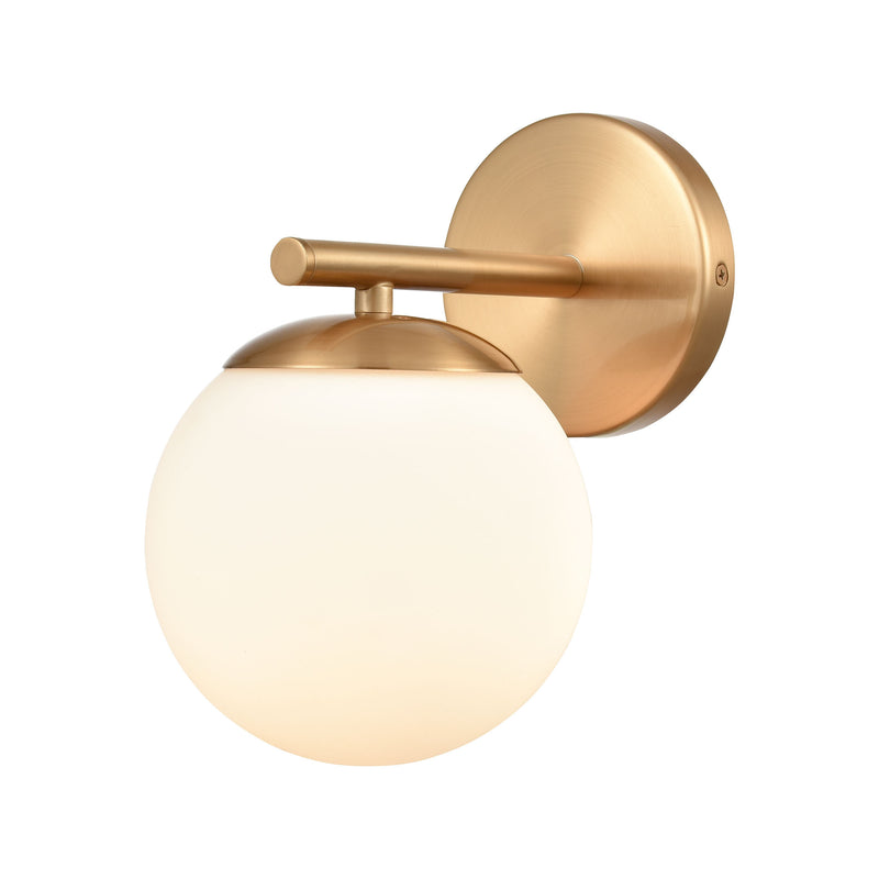media image for Hollywood Blvd. 1-Light Vanity Light in Satin Brass with Opal White Glass by BD Fine Lighting 231