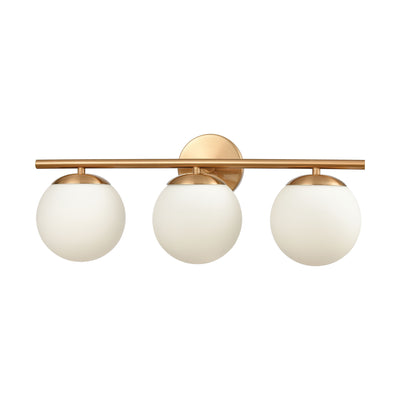 product image for Hollywood Blvd. 3-Light Vanity Light in Satin Brass with Opal White Glass by BD Fine Lighting 99
