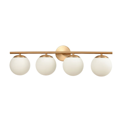 product image for Hollywood Blvd. 4-Light Vanity Light in Satin Brass with Opal White Glass by BD Fine Lighting 7