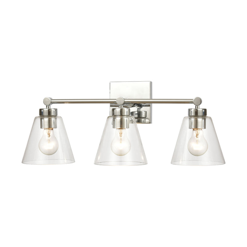 media image for East Point 3-Light Vanity Light in Polished Chrome with Clear Glass by BD Fine Lighting 252