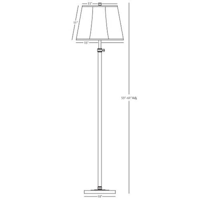 product image for Bruno Adjustable Club Floor Lamp by Robert Abbey 86