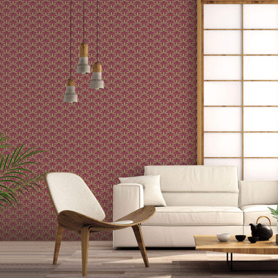 product image for Leaf Motif Red/Gold Wallpaper from the Into the Wild Collection by Galerie Wallcoverings 3