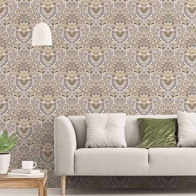 product image for Floral Damask Beige Wallpaper from the Into the Wild Collection by Galerie Wallcoverings 85