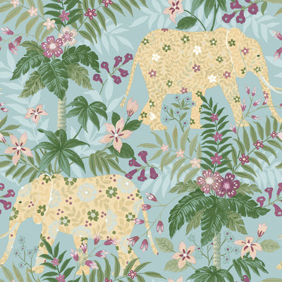 product image for Elephant Blue Wallpaper from the Into the Wild Collection by Galerie Wallcoverings 5