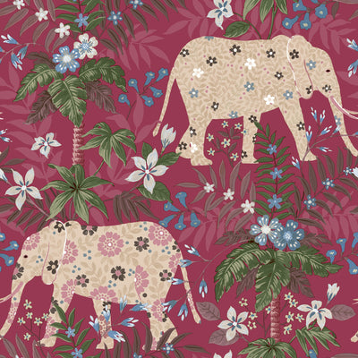 product image of Elephant Red Wallpaper from the Into the Wild Collection by Galerie Wallcoverings 578