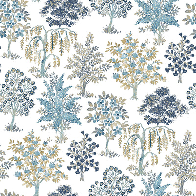 product image of Alberi Trees Blue Wallpaper from the Into the Wild Collection by Galerie Wallcoverings 599