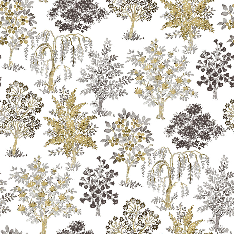 media image for Alberi Trees Yellow Wallpaper from the Into the Wild Collection by Galerie Wallcoverings 226