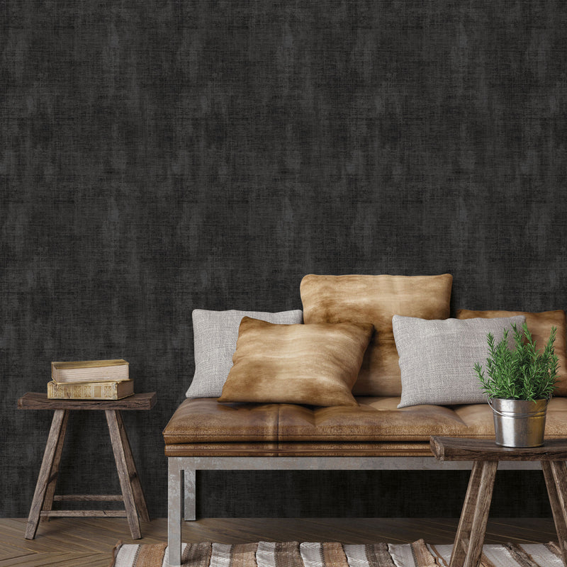 media image for Textured Plain Black Wallpaper from the Into the Wild Collection by Galerie Wallcoverings 28