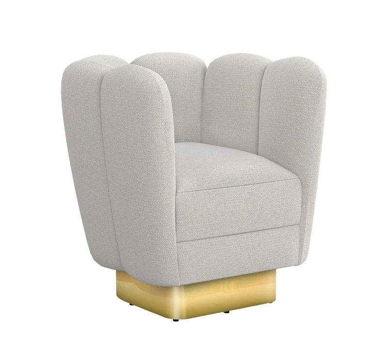 media image for Gallery Polished Brass Swivel Chair 3 216