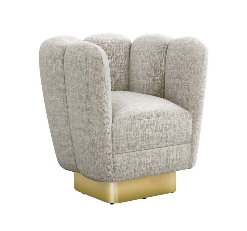 media image for Gallery Polished Brass Swivel Chair 6 228