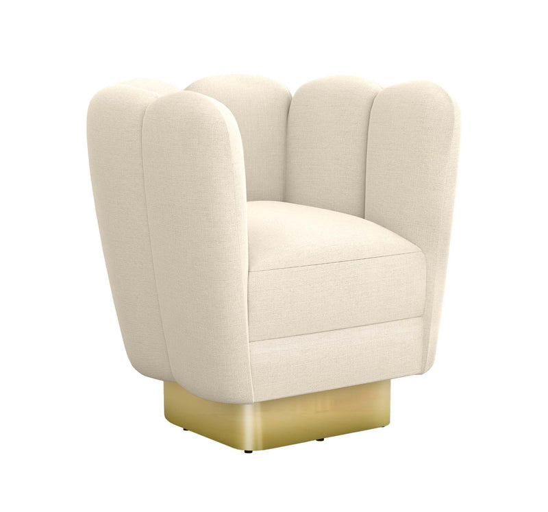 media image for Gallery Polished Brass Swivel Chair 8 284