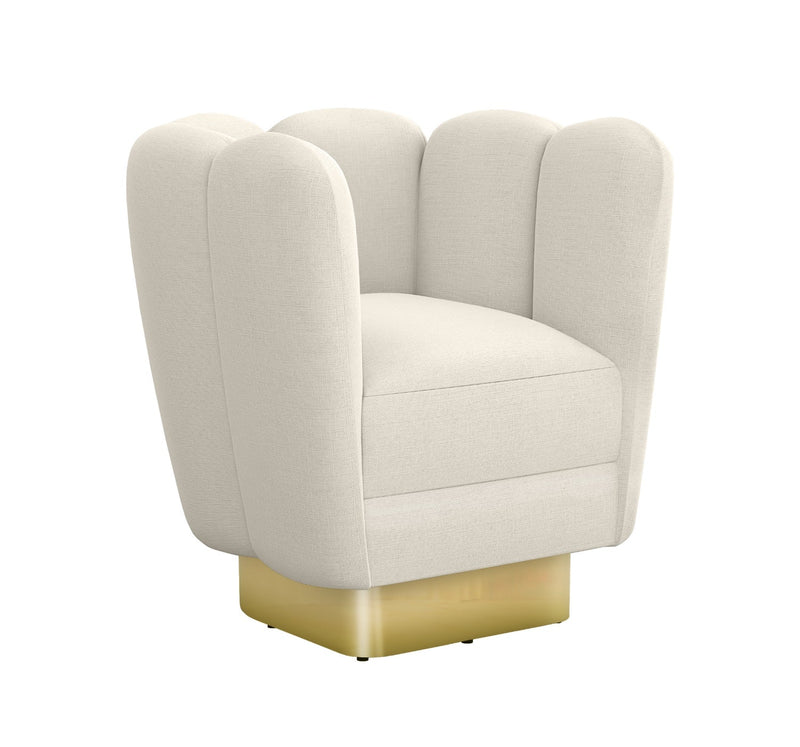 media image for Gallery Polished Brass Swivel Chair 4 282