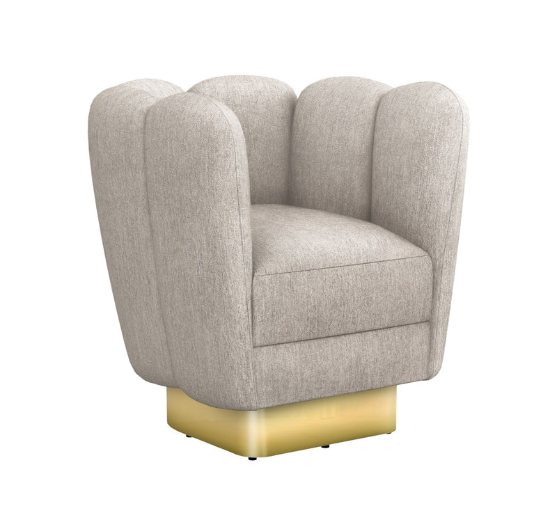 media image for Gallery Polished Brass Swivel Chair 7 218