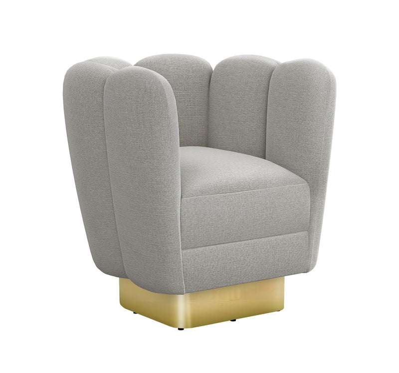 media image for Gallery Polished Brass Swivel Chair 5 215