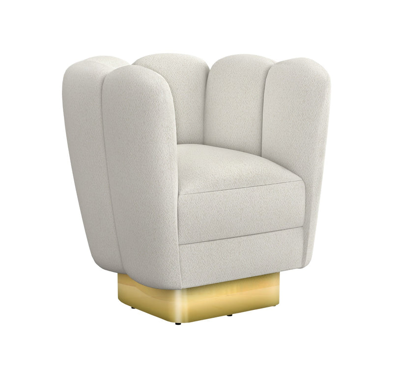 media image for Gallery Polished Brass Swivel Chair 1 295