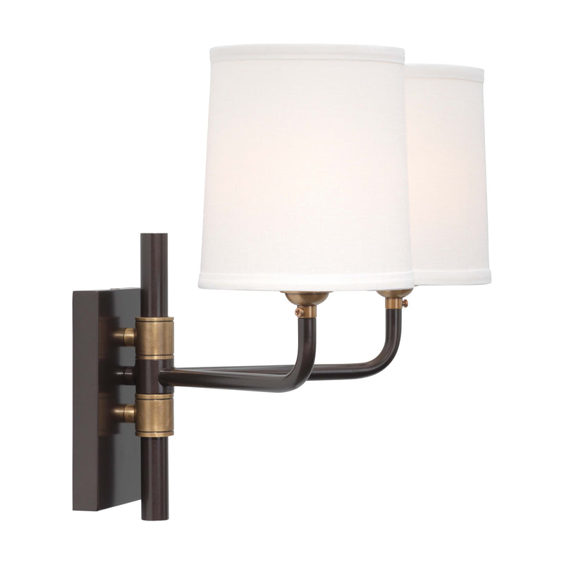 media image for lawton double arm wall sconce by bd lifestyle 4lawt dbob 5 254