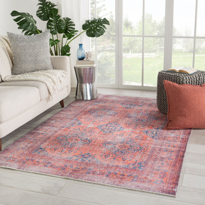 product image for boh06 menowin medallion blue orange area rug design by jaipur 7 13