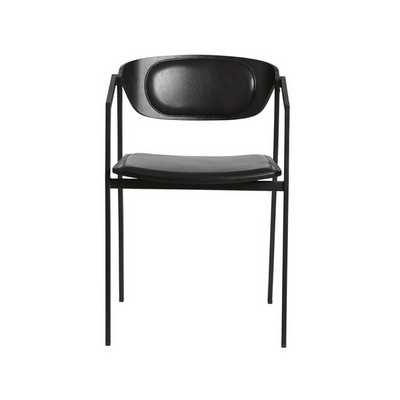 product image of s a c dining chair with black leather woud woud 100031 1 586